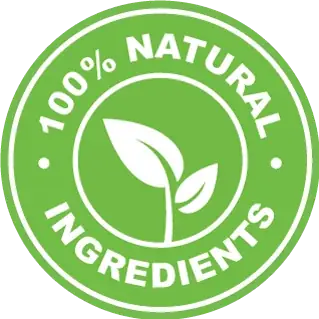 100 percent natural ingredients leaf roundel